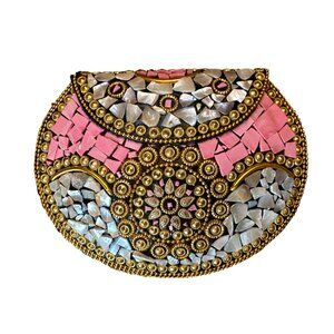 Handmade Ramla Beverly Hills Mosaic Clutch Bag
